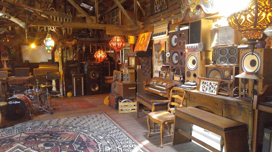 One of the rooms at the Ghost Ship warehouse before the fire. 