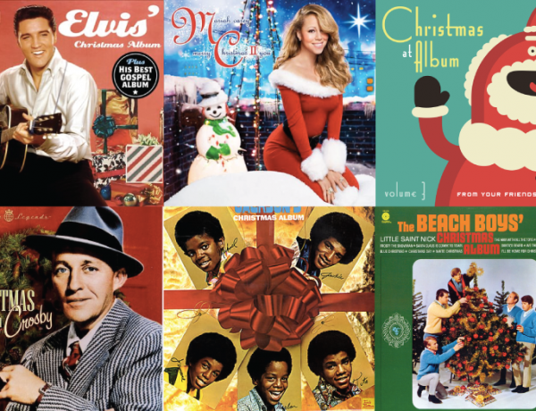 Christmas music collage
