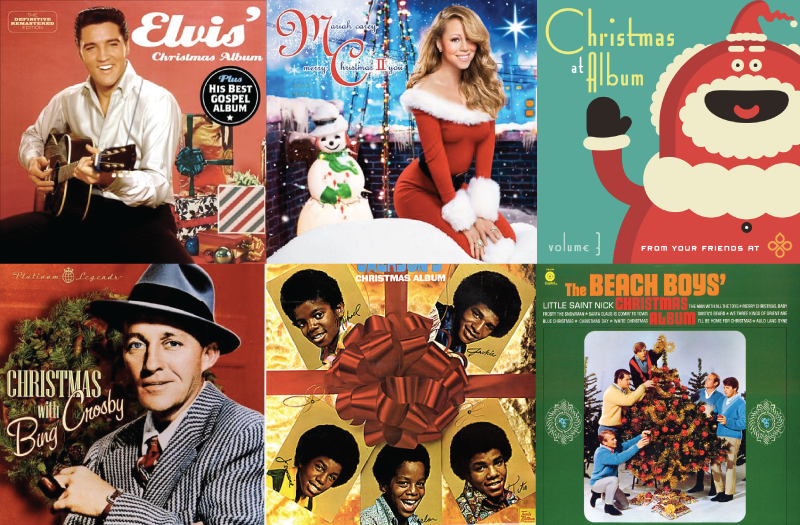 Christmas music collage