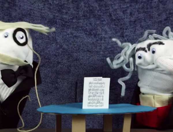 Sock puppet Beethoven and Clementi