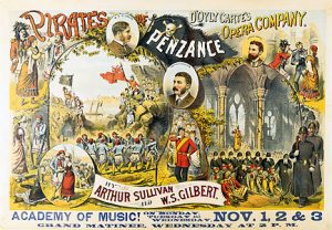 Gilbert & Sullivan's Pirates of Penzance was one of the early worldwide musical hits.