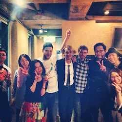 My band with our Japanese record label, Ricco Label