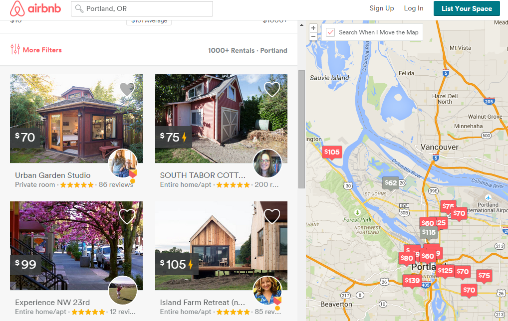 AirBNB screenshot
