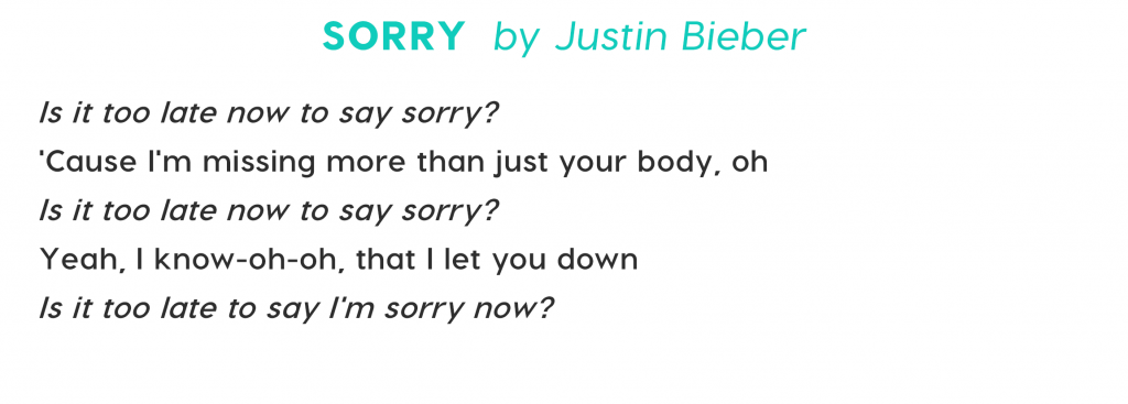 Sorry lyrics
