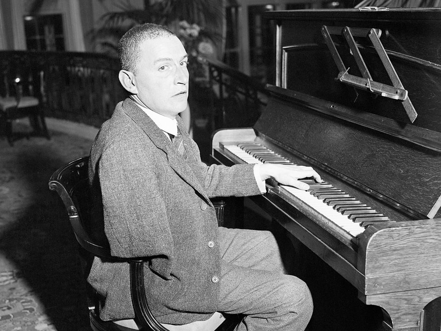 Paul Wittgenstein at his piano.