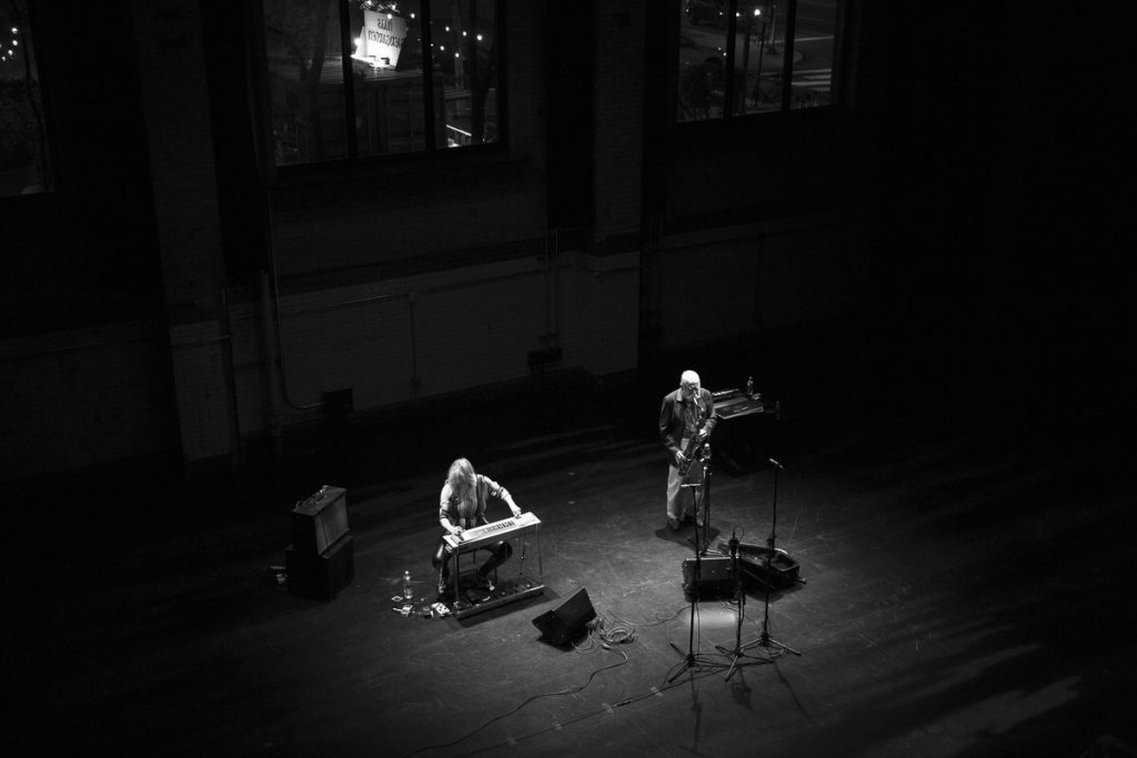 Heather Leigh & Peter Brötzmann perform at Fringe Arts, presented by Ars Nova Workshop. Photo by Ryan Collerd. 
