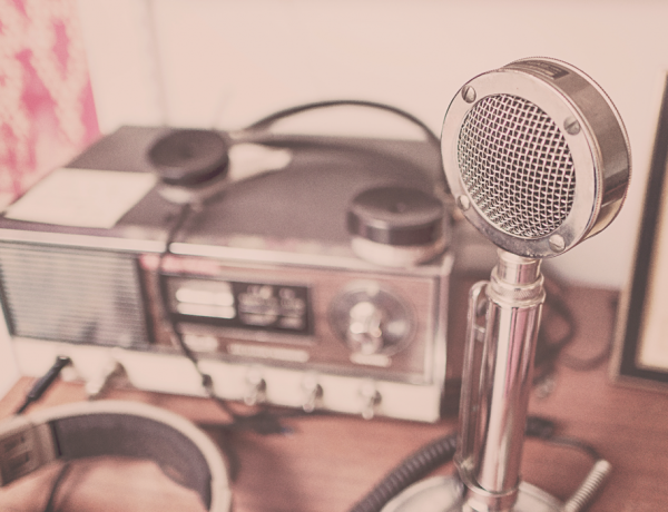 radio on a desk