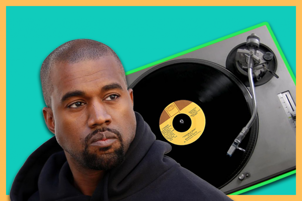 Kanye West and turntable montage
