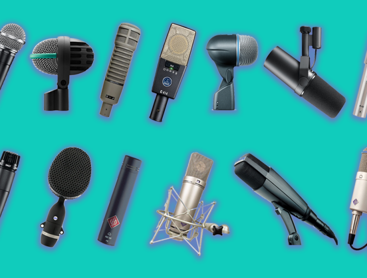 montage of microphones