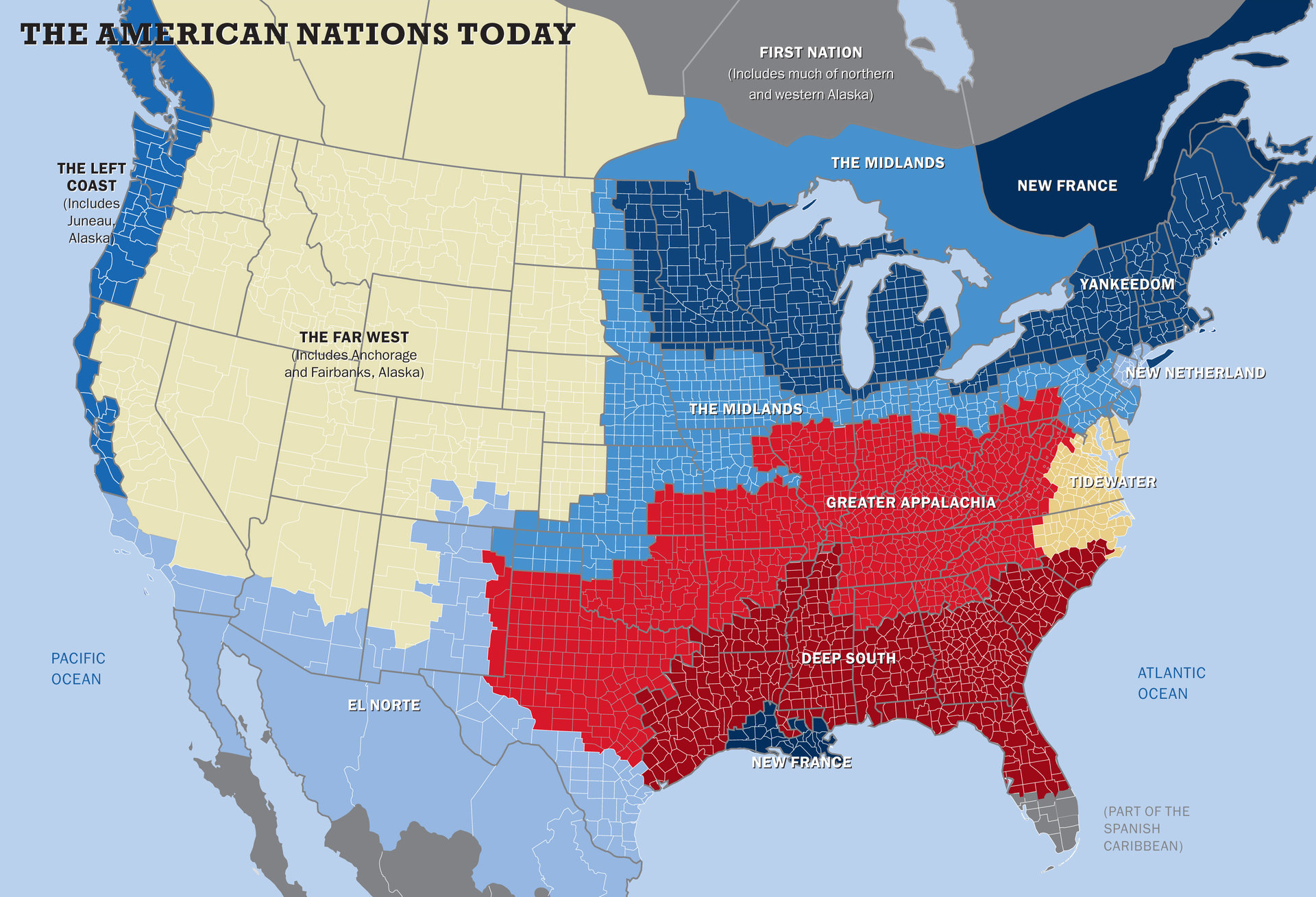 American Nations map