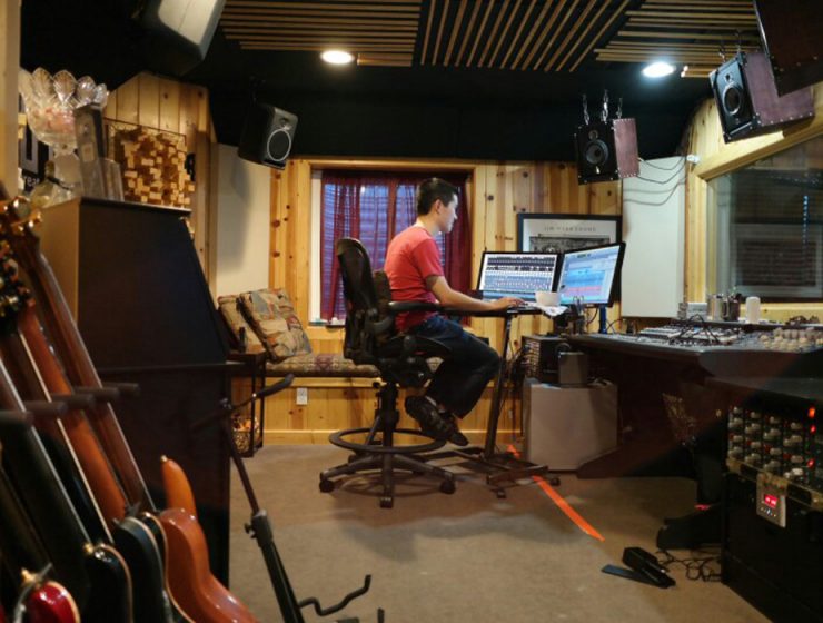 man working in studio