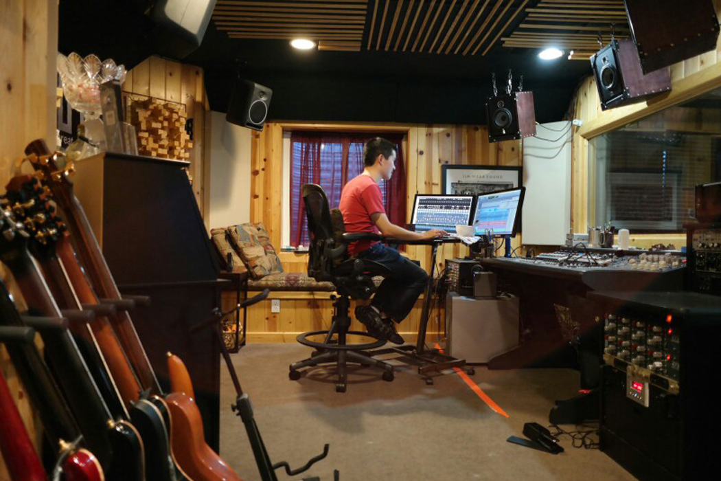 man working in studio