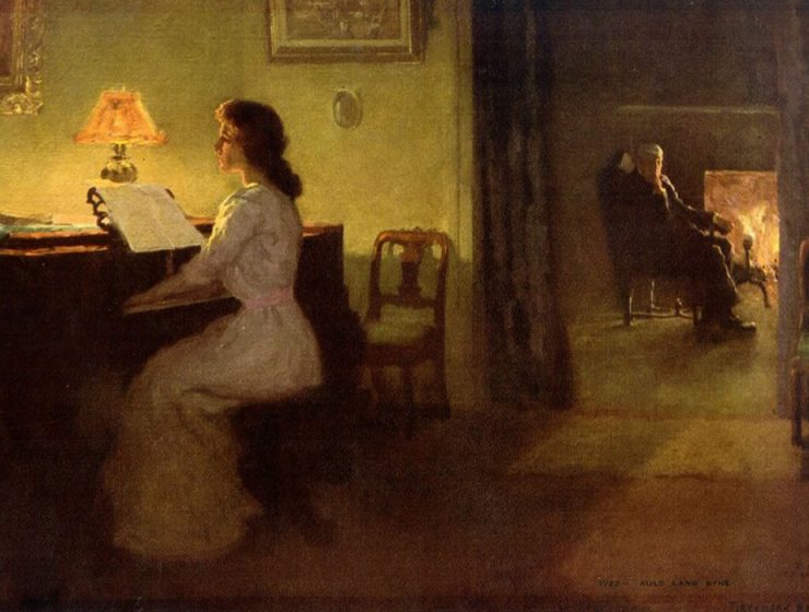 painting of piano player