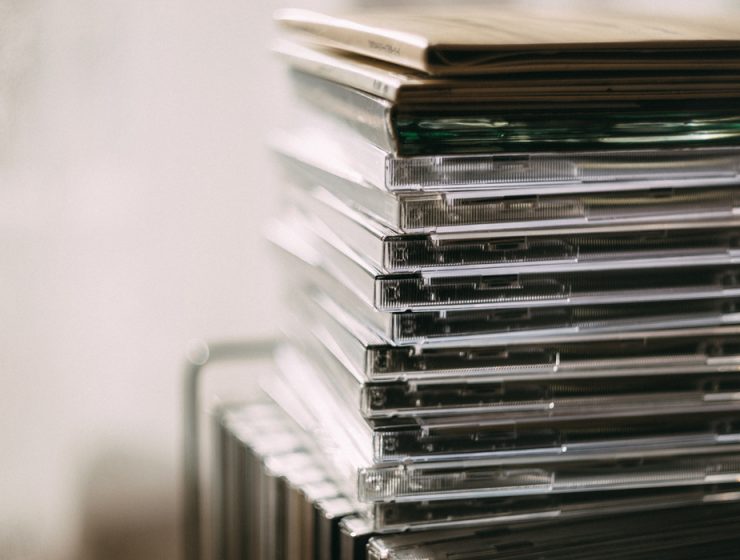 stack of CDs