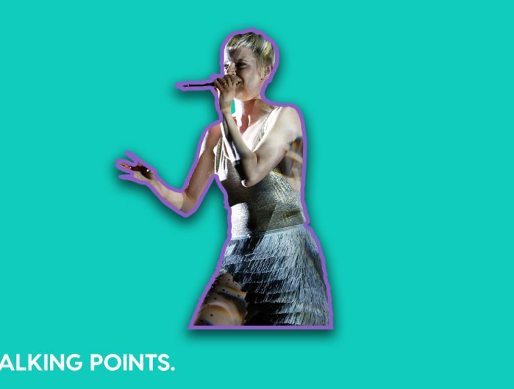 cutout of Robyn against a green background
