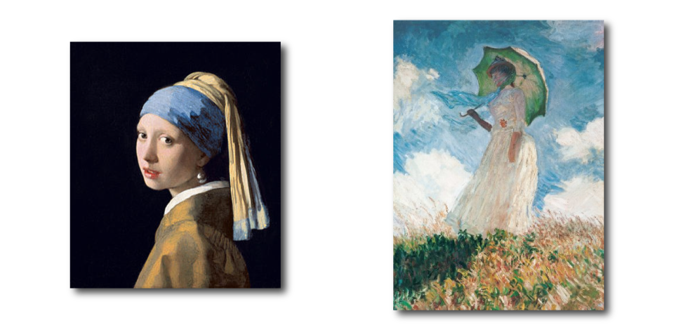 Vermeer and Monet paintings