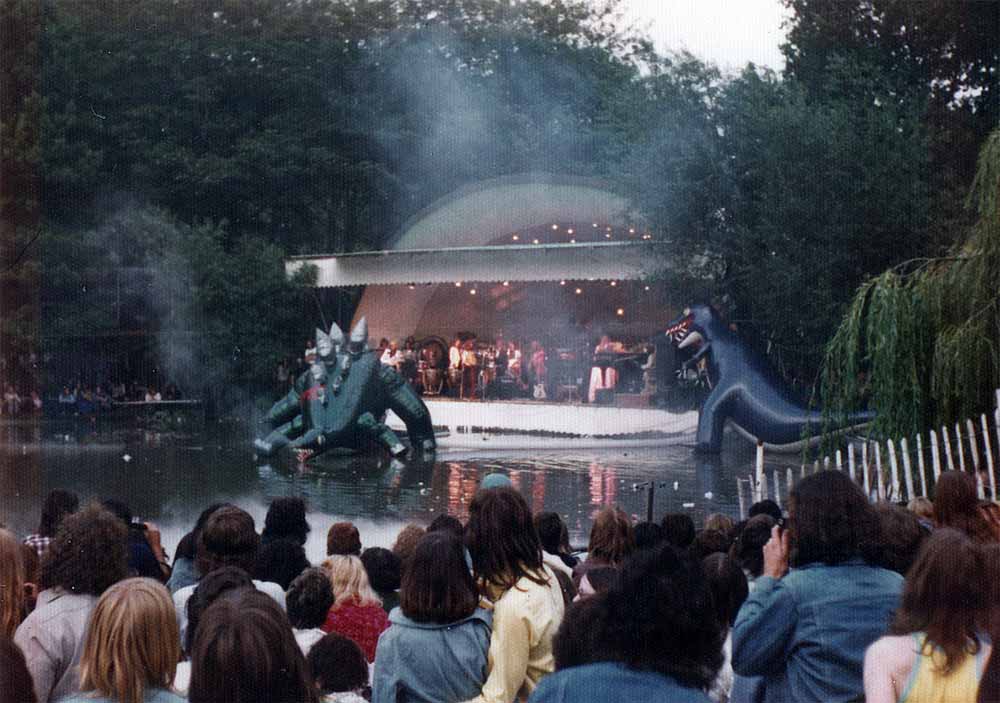 Pink Floyd performing at Crystal Palace Gardens