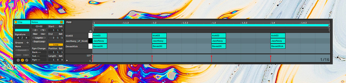 ableton with psychedelic colors