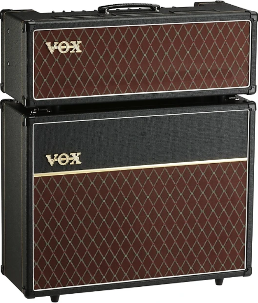 The Vox AC30 stack 30-watt tube head with matching 2x12" cabinet.