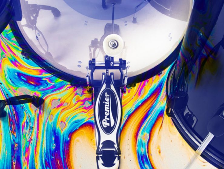 kick drum with psychedelic colors
