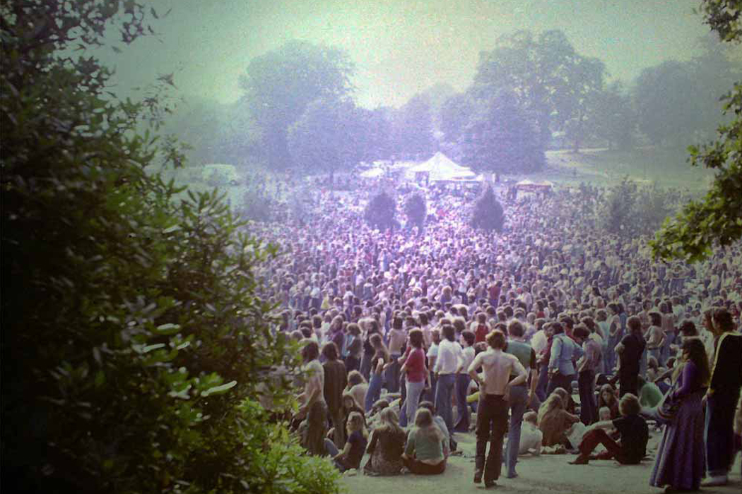 Pink Floyd performing at Crystal Palace Gardens