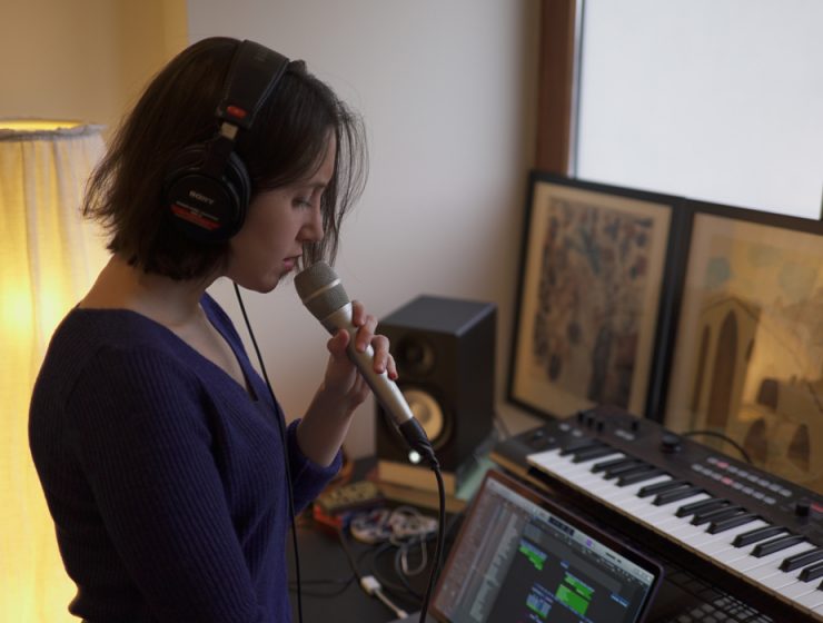 SIRMA recording vocals in home studio