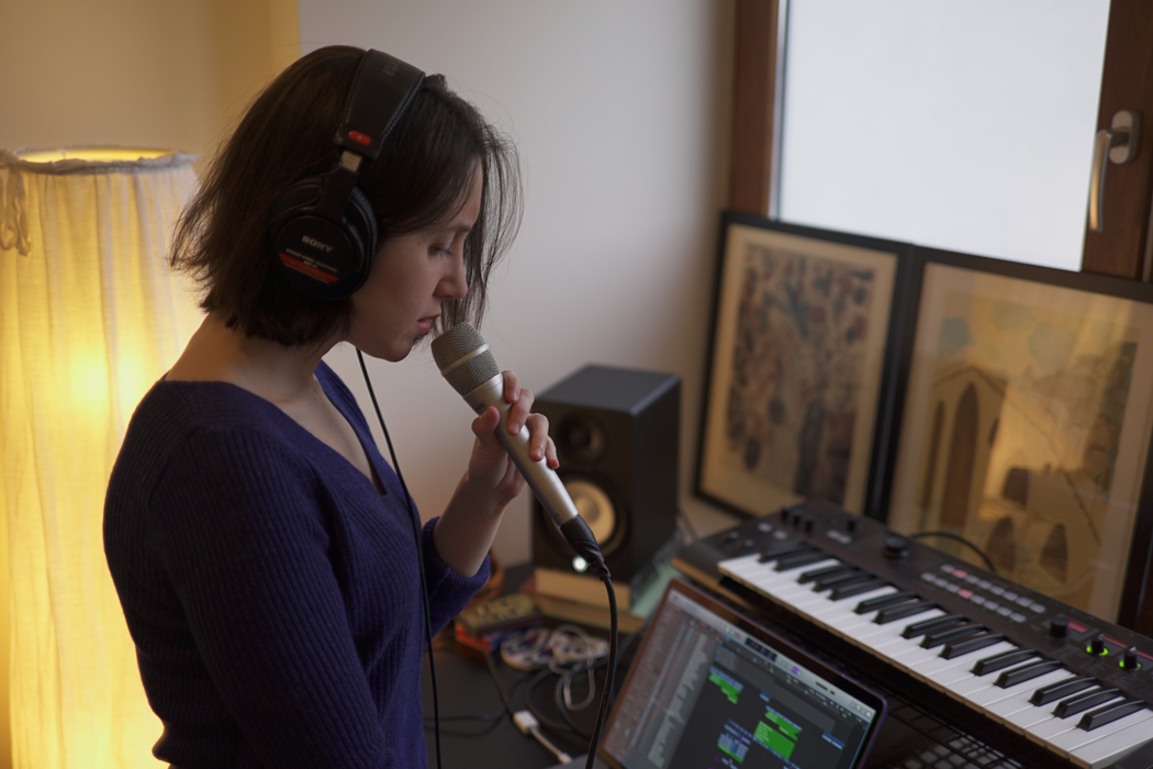 SIRMA recording vocals in home studio