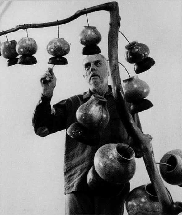 Harry Partch and his Gourd Tree.