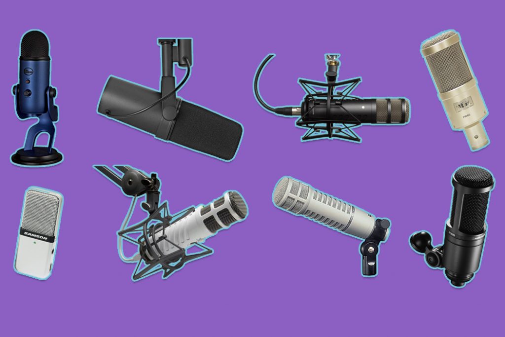 montage of microphones