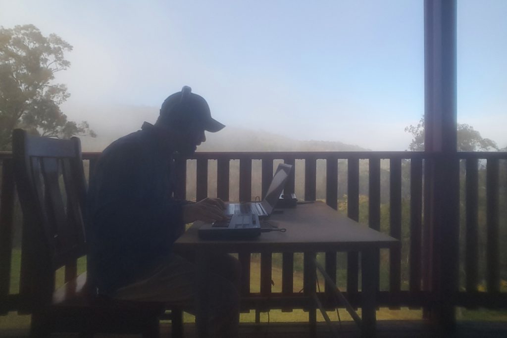 Soundfly student, Mat Robson, producing at home in thick fog! Hear his track below.