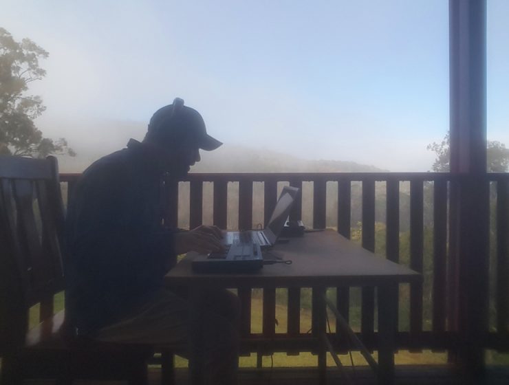 Soundfly student, Mat Robson, producing at home in thick fog! Hear his track below.