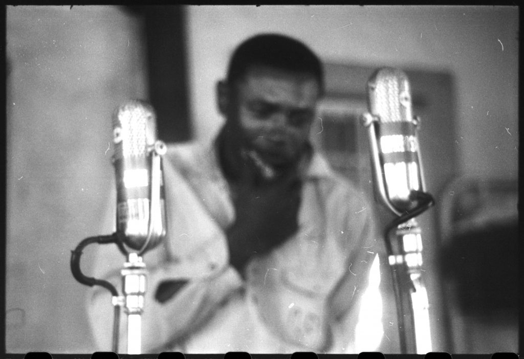 Prisoner singing at the Mississippi State Penitentiary (Parchman Farm), 1959.