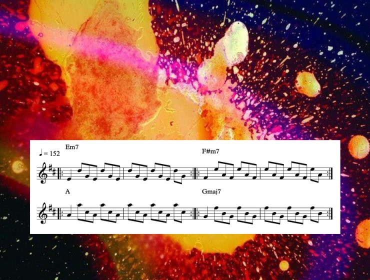 radiohead associated artwork with musical notation