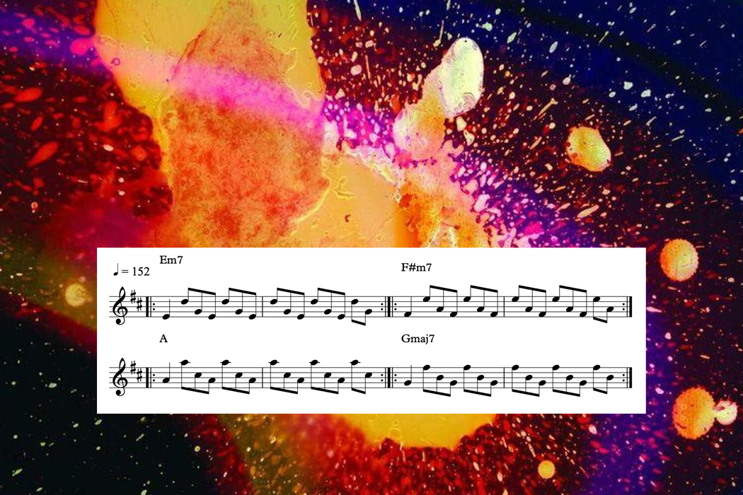 radiohead image with music notation