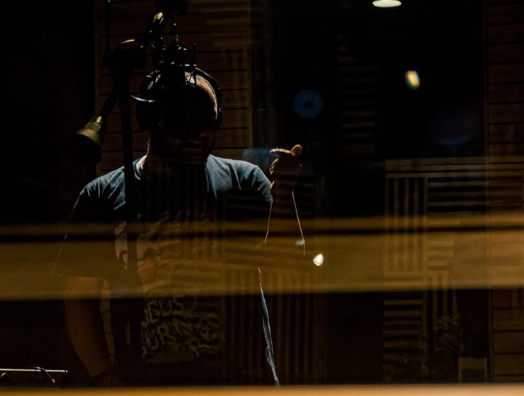 Rapper in the studio