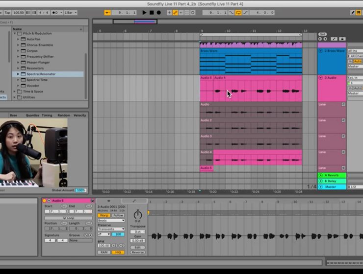 music production screenshot of DAW