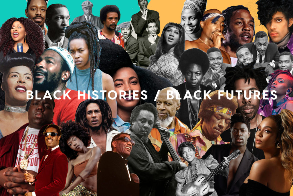 montage of Black artists from history and contemporary music