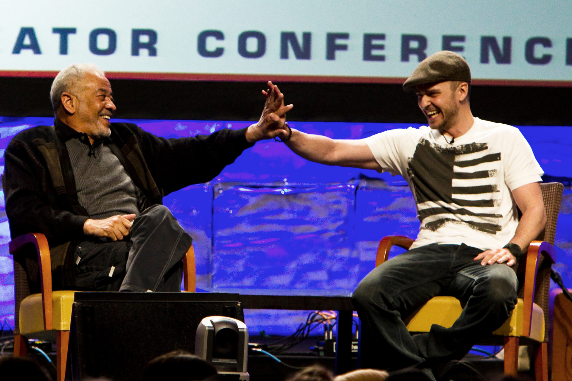 Bill Withers and Justin Timberlake at the 2010 ASCAP Expo conference.