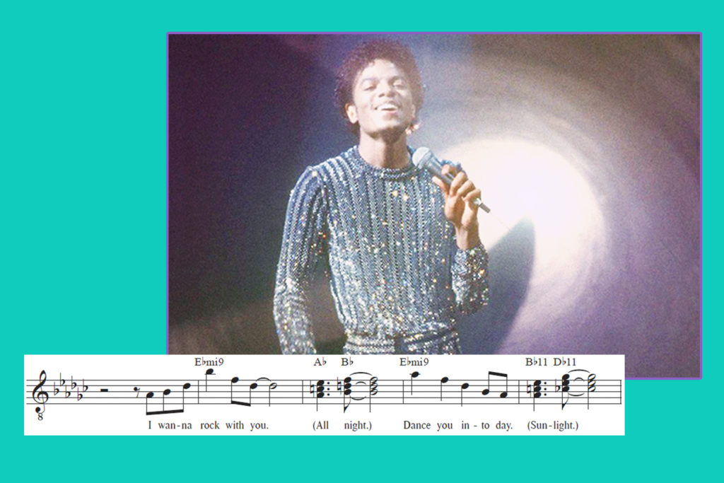 Michael Jackson and Rock With You music notation