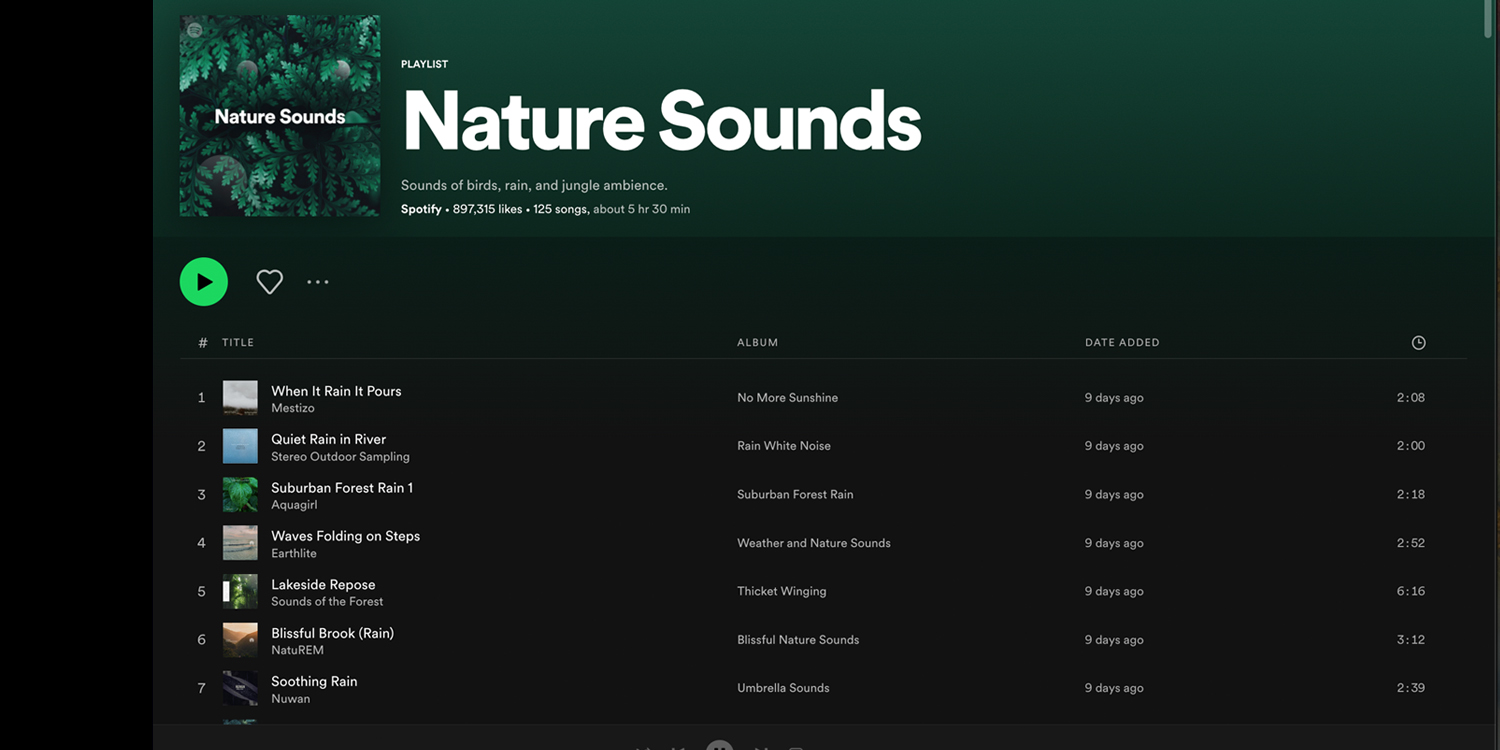nature recordings website