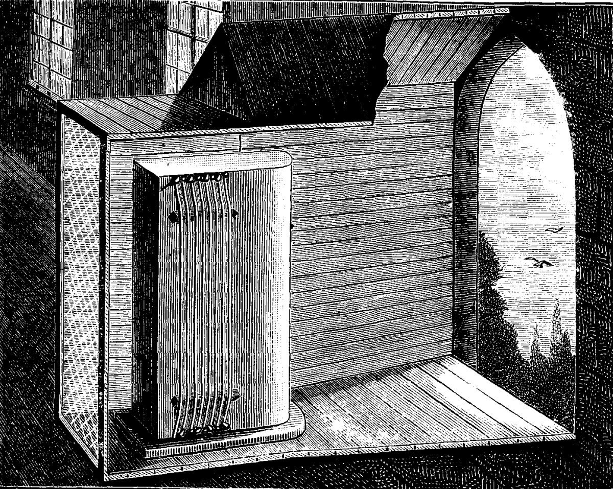 Aeolian harp in the old castle of Baden Baden (Project Gutenberg eText 14097).