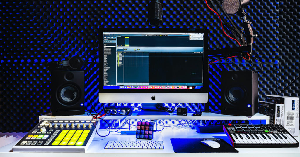 home computer setup for music production